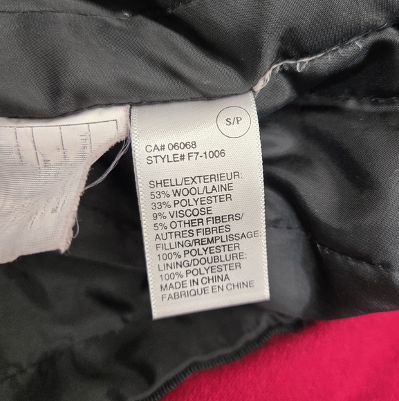 White Mountain Womens Red Button Up Pea Coat - Picture 6 of 6